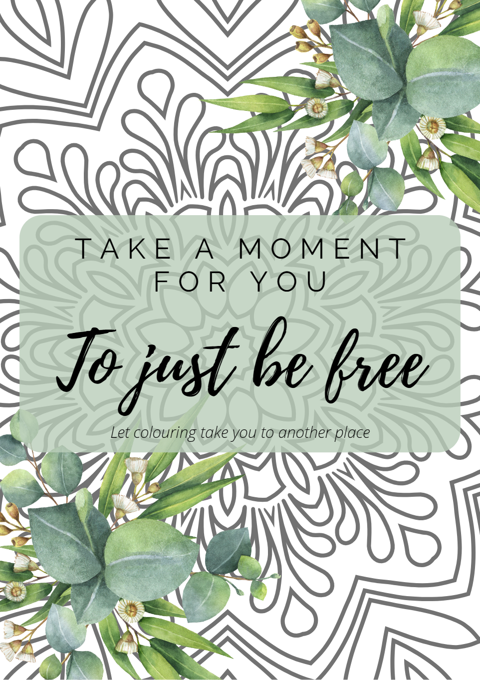 Mindful Coloring - Take a moment for you.  Jo just be free.  Let coloring take you to another place